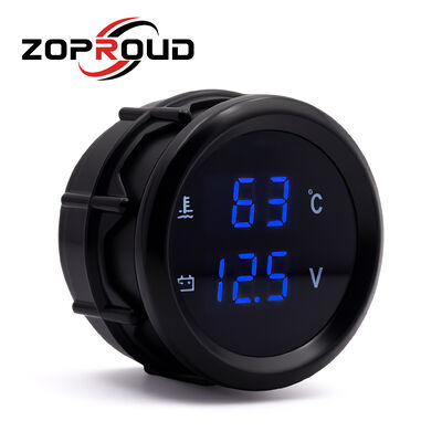 ZOPROUD 2''Digital LED Double Display Gauge Water Temperature Volts Gauge 12v/24v